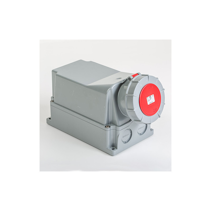 Socle de prise  tétrapolaire 3P+N+T avec fil pilote - Étanche IP67 - IDE
