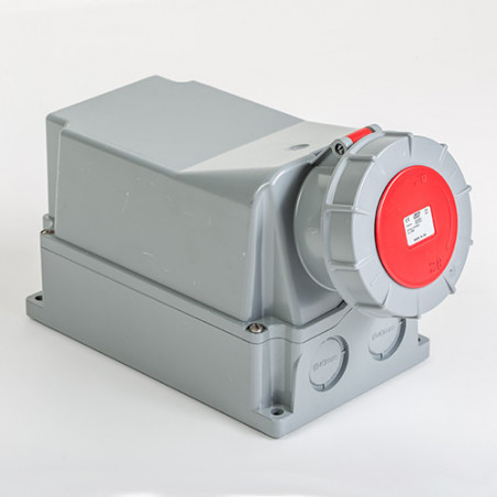 Socle de prise  tétrapolaire 3P+N+T avec fil pilote - Étanche IP67 - IDE