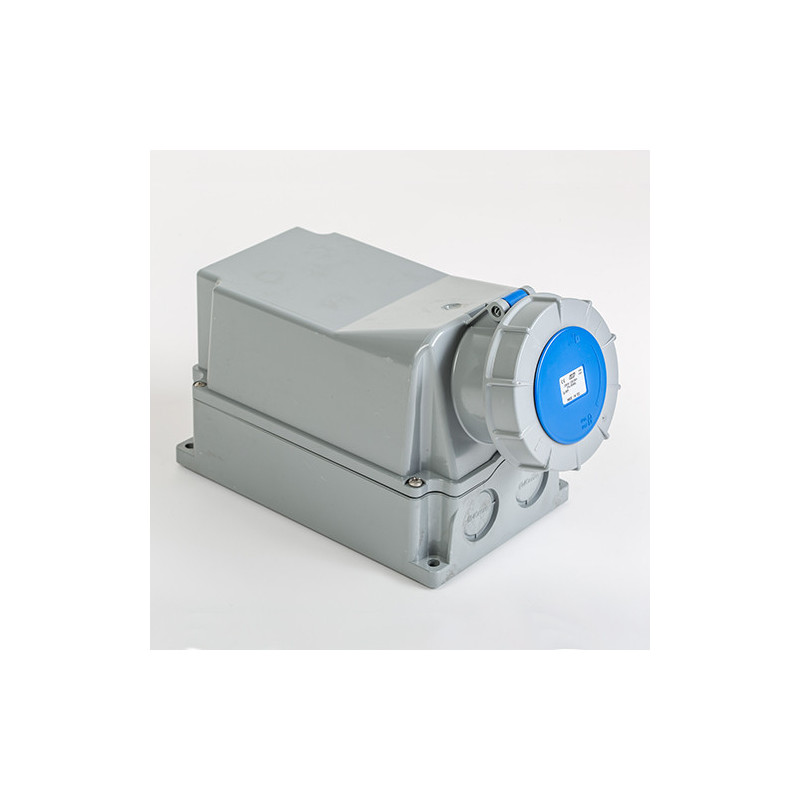 Socle de prise  125A monophasé 2P+T avec fil pilote - Étanche IP67 - IDE