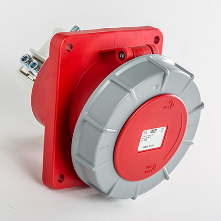 Prise  125A monophasé 2P+T encastrable avec fil pilote - Étanche IP67 - IDE