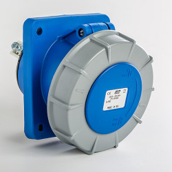 Prise femelle à encastrer  63A monophasé avec fil pilote 2P+T - Étanche IP67 - IDE