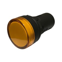 Voyant LED Orange 12Vca-cc pour armoire électrique - Étanche IP67 - Perçage 22mm