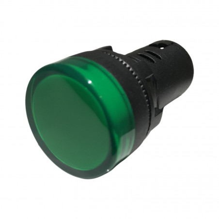 Voyant lumineux de signalisation néon vert 220V de diamètre 10mm