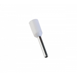 Embouts de câblage pour fil souple 0,5mm² - Blanc - Pré-isolé - Sachet de 100 pces