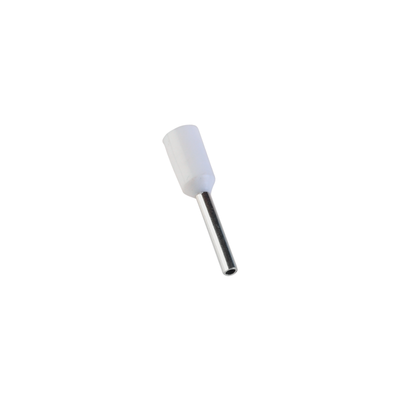 Embouts de câblage pour fil souple 0,5mm² - Blanc - Pré-isolé - Sachet de 100 pces