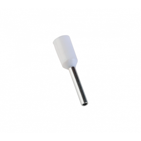 Embouts de câblage pour fil souple 0,5mm² - Blanc - Pré-isolé - Sachet de 100 pces