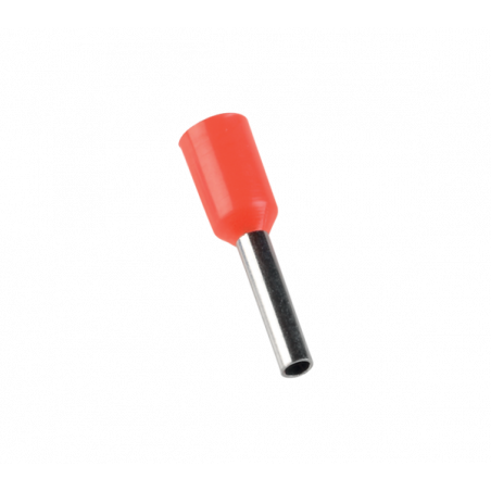 Embouts de câblage pour fil souple 1mm² - Rouge - Pré-isolé - Sachet de 100 pces