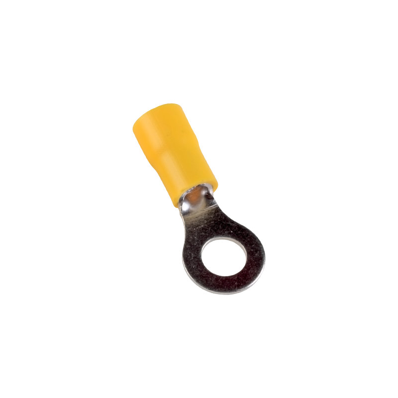 Cosse ronde à oeillet en cuivre étamé -fil 4 à 6mm² - Trou M6 - Ø6,5mm - Cosse à sertir - 100pces