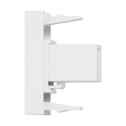 Prise USB Data demi module 45x45 pour goulotte appareillable - Blanc - Connexion à vis