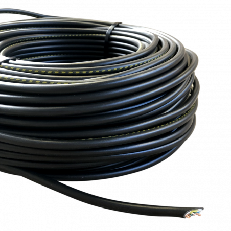 Câble électrique R2V 3G2,5 mm² noir - 100 m