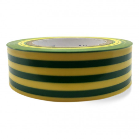 Scotch électrique Vert jaune 10m x 19mm - Ruban adhésif isolant
