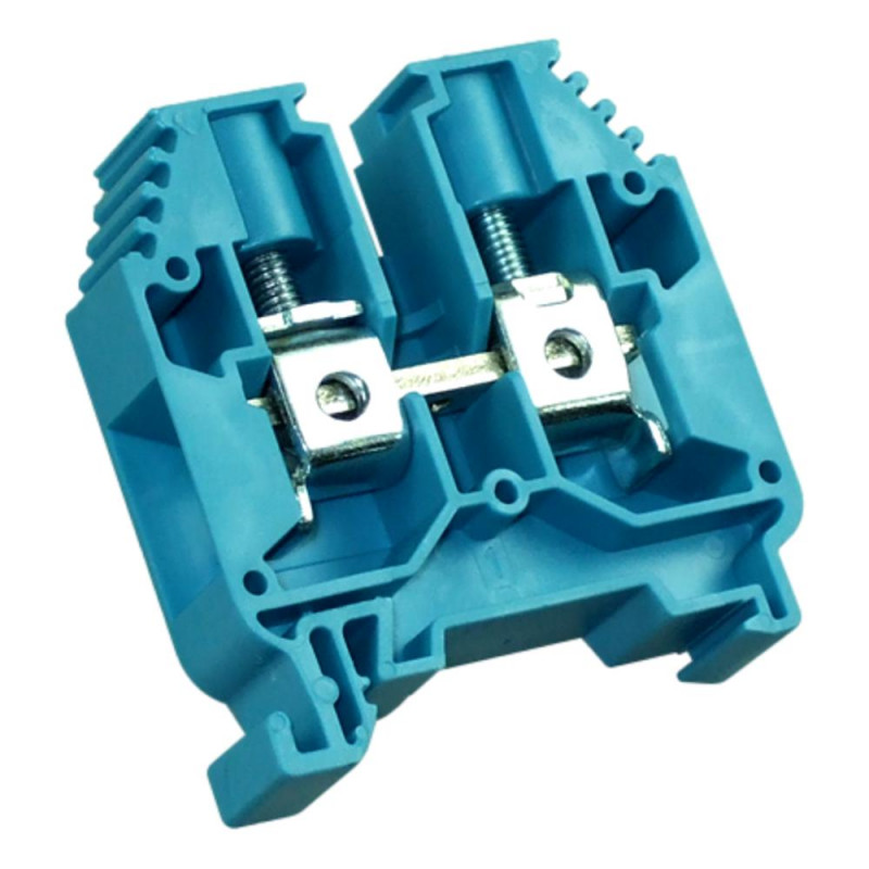 Bloc de jonction 16mm² - Borne ER16 Bleue - 85A Max - Connexion à vis section max 25mm² - Montage sur rail DIN