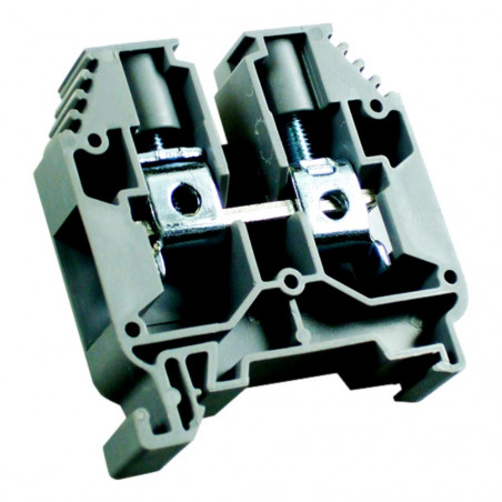 Bloc de jonction 16mm² - Borne ER16 Grise - 85A Max - Connexion à vis section max 25mm² - Montage sur rail DIN