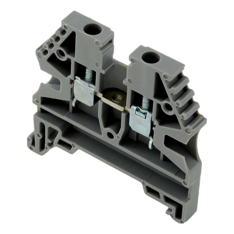 Bloc de jonction 2,5mm² - Borne ER2,5 Grise - 20A Max - Connexion à vis section max 4mm² - Montage sur rail DIN