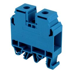 Bloc de jonction 35mm² - Borne ER35 Bleue - 115A Max - Connexion à vis - Montage sur rail DIN