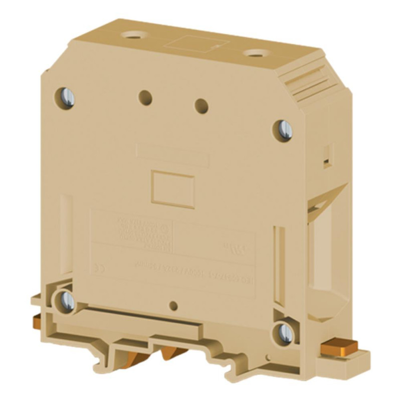 Bloc de jonction 95mm² - Borne ER95 Beige - 232A Max - Connexion à vis - Serrage clé Allen