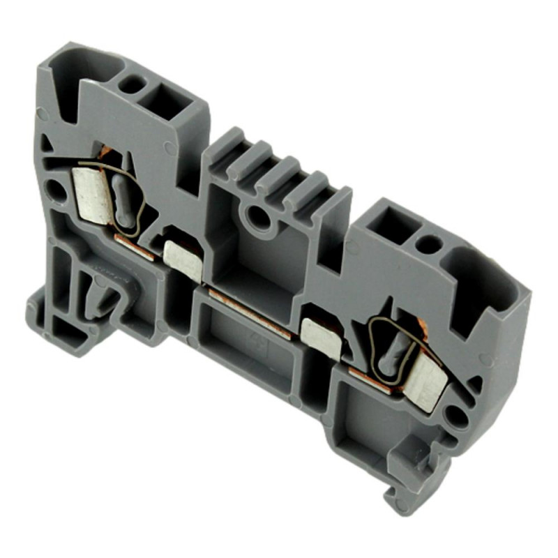 Borne de jonction à ressort 4mm² BLEU - Connexion automatique- 1 entrée + 1 sortie