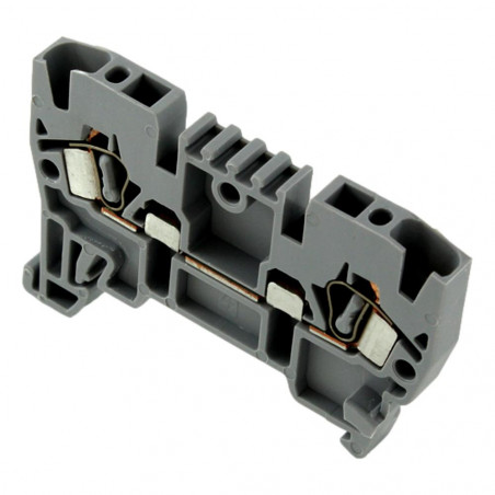 Borne de jonction à ressort 4mm² BLEU - Connexion automatique- 1 entrée + 1 sortie