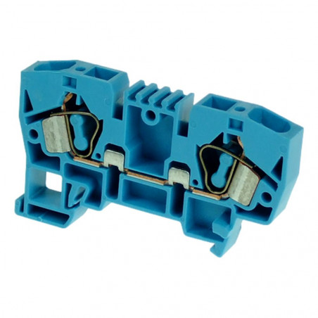 Borne de jonction à ressort 4mm² GRIS - Connexion automatique- 1 entrée + 1 sortie