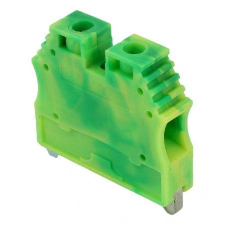 Borne de jonction de terre vert jaune - Section de fils 6 à 10mm² - ER6 à ER10