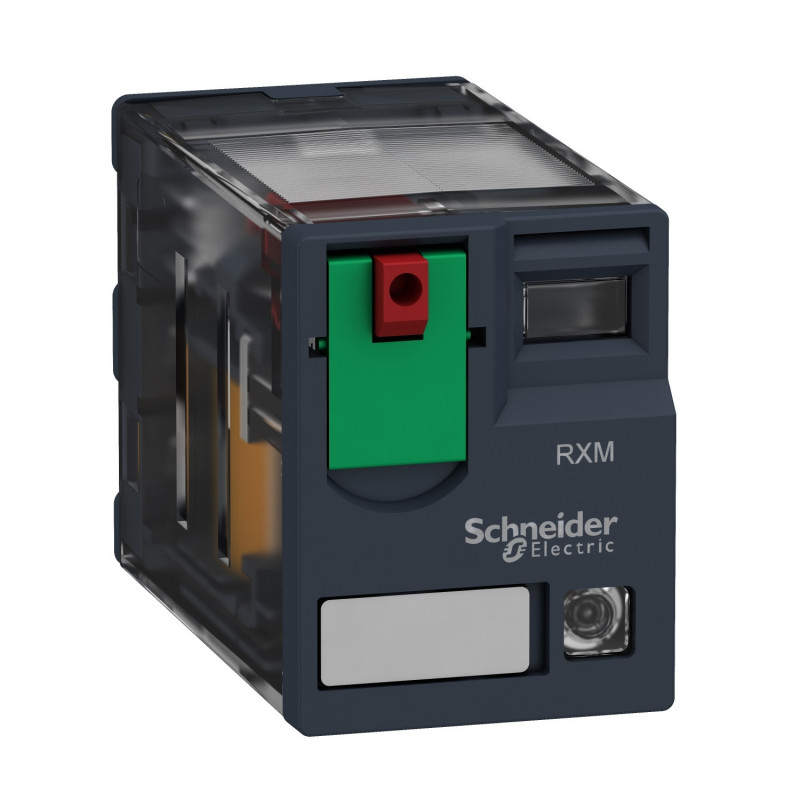 RXM4AB2B7 Schneider - Relais miniature - embrochable - test+DEL - 4OF (inverseur) - 12A - 24VAC - Zelio RXM