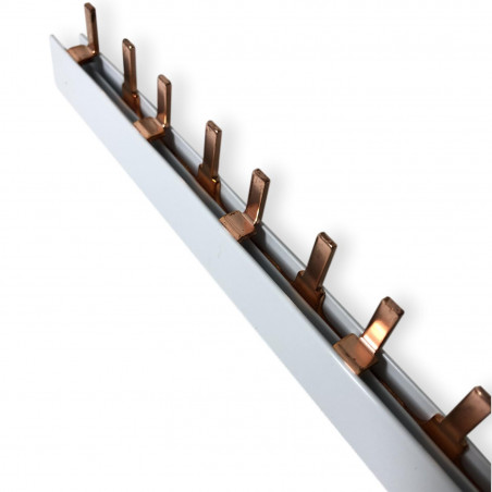 Peigne bipolaire 28x 2 modules - Pas de 18mm -section 10mm² 63A - Longueur 1m