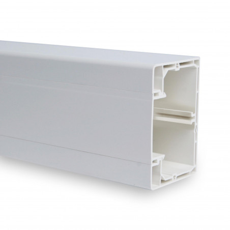 Goulotte appareillable ENSTO 80x54mm 1 compartiment pour prises 45x45mm (longueur 2m)