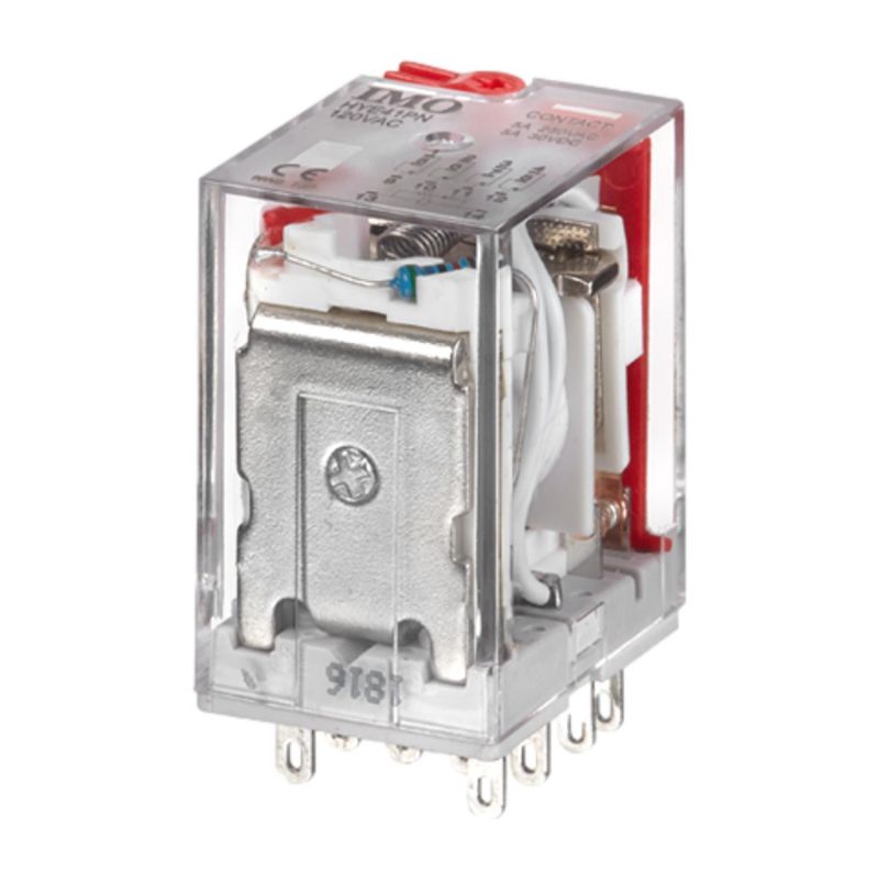 HYE41PN12DC - Relais de puissance miniature embrochable 4OF - 12Vcc - 5A - avec LED - IMO
