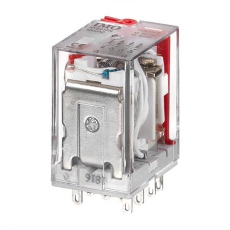 HYE41PN12DC - Relais de puissance miniature embrochable 4OF - 12Vcc - 5A - avec LED - IMO