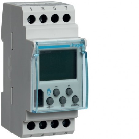 EG103B Hager - Interrupteur horaire hebdomadaire programmable - 56 commutations - 230V - 16A