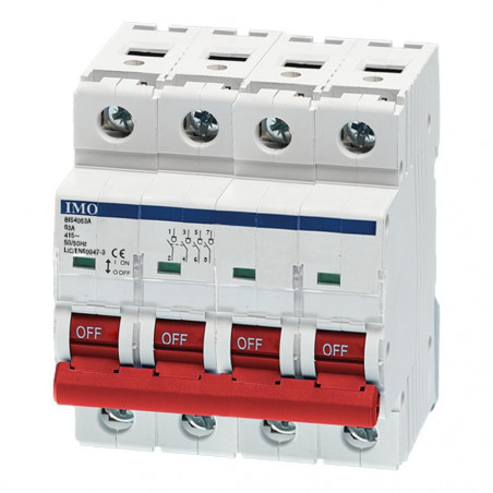 BIS4063A Interrupteur sectionneur 63A tétrapolaire 4 pôles - 4 modules - IMO