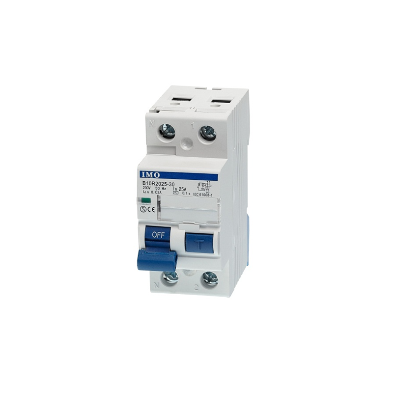 Interrupteur différentiel phase neutre 1P+N 100mA 63A - Type AC - 10kA - Bornes alignés - IMO