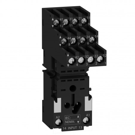 RXZE2S114M Schneider - embase contacts séparés - RXM4 - raccordement bornes à vis Zelio SSP