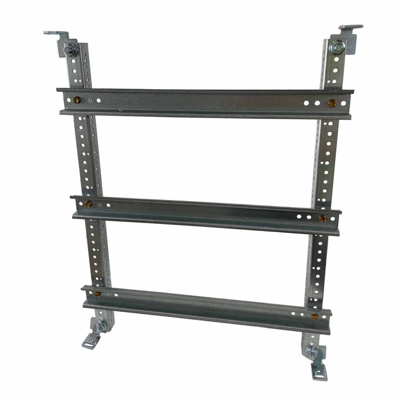 Chassis modulaire 54 modules pour coffret polyester ABB Aria 54 - 3 rangées de 18 modules