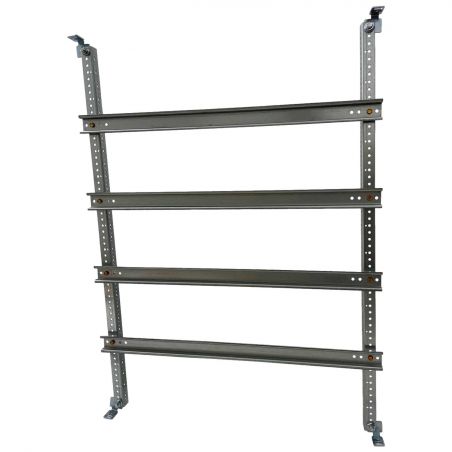 Chassis modulaire 112 modules pour coffret polyester ABB Aria 86  - 5 rangées de 2x 18 modules
