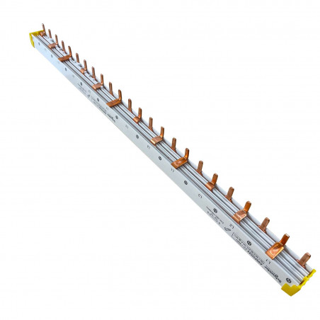 A9XPH524 Schneider Peigne d'équilibrage tétrapolaire vers disjoncteur 2P - Pas 18mm - 24 modules - Acti9 iC60