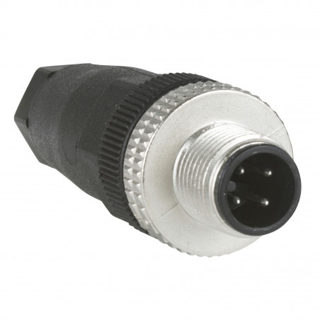 XZCC12MDM40B Schneider OsiSense XZ - connecteur nu mâle - M12 - 4 broches - droit