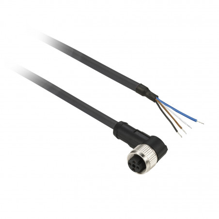 XZCP1041L5 Schneider OsiSense XZ - connecteur pré-câblé - coudé femelle - M8 - 4 broches