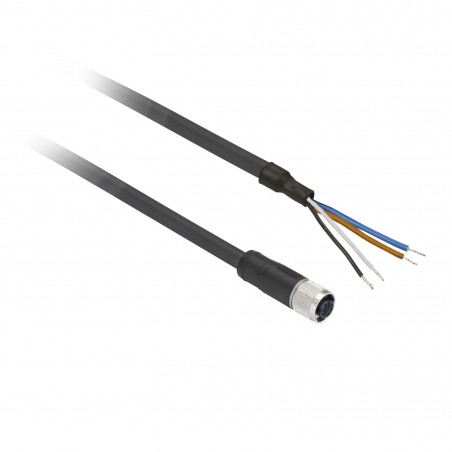 XZCP1169L5 Schneider OsiSense XZ - connecteur pré-câblé - droit femelle - M12 - 4 broches