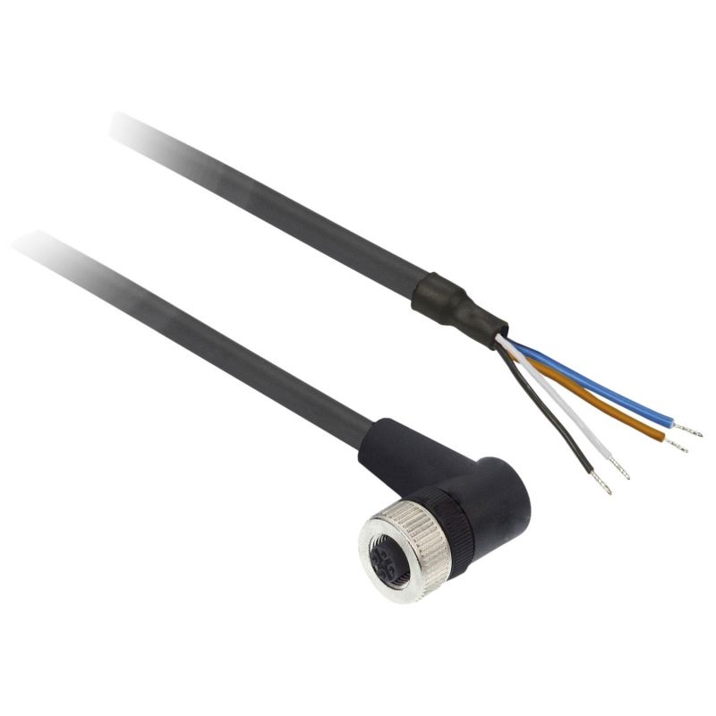 XZCP1241L5 Schneider OsiSense XZ - connecteur pré-câblé - coudé femelle - M12 - 4 broches
