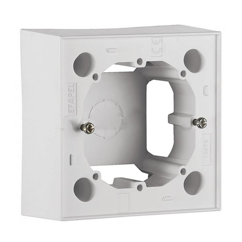 10976ABR Efapel - Boitier en saillie pour installation murale - Blanc - 1 poste - Logus 90/Quadro 45