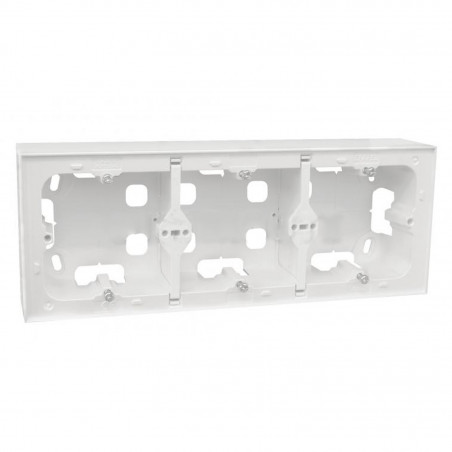 10976ABR Efapel - Boitier en saillie pour installation murale - Blanc - 3 postes - Logus 90/Quadro 45