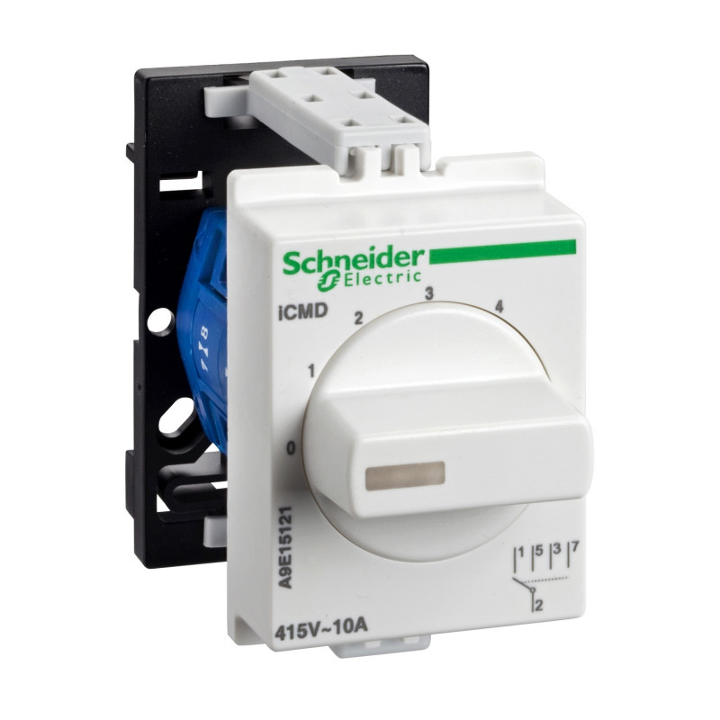 A9E15121 Schneider -  commutateur inverseur rotatif 4 directions 10A 415VCA - Acti9 iCMD