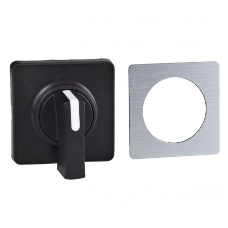 KBC1H Schneider Harmony - Sélecteur noir plastron 45x45mm avec étiquette metal compatible commutateur Harmony