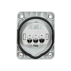 Prise française étanche IP67 raccordement à vis - 2P+T 16A 220V -IDE