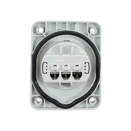 Prise française étanche IP67 raccordement à vis - 2P+T 16A 220V -IDE