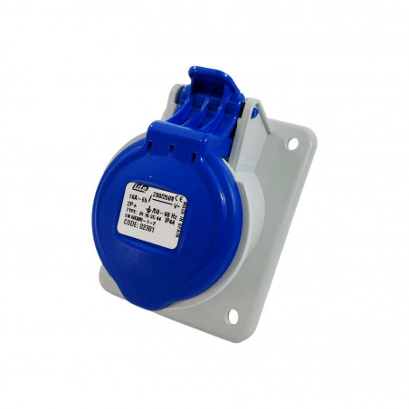 Prise P17 CEE 16A 2P+T - Encastrable sur coffret - Étanche IP44 - IDE