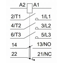 LC1D50AF7 Schneider - Contacteur tripolaire - 3NO - 50A - Bobine 110Vca - Everlink et auto - Tesys LC1D50