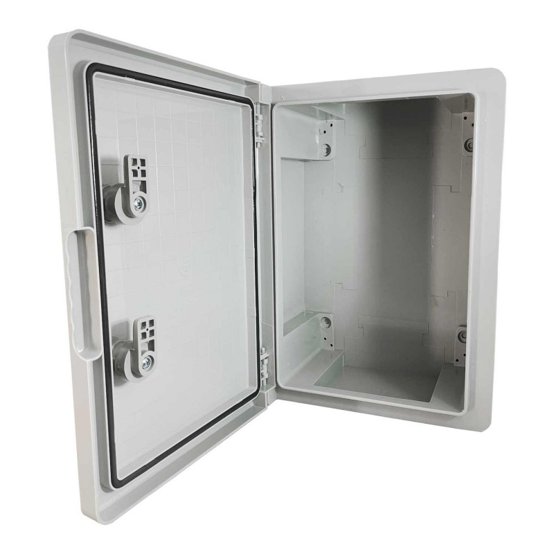 ABS352515 IDE Coffret ABS étanche IP65 350X250X150 Porte opaque - avec plaque de montage