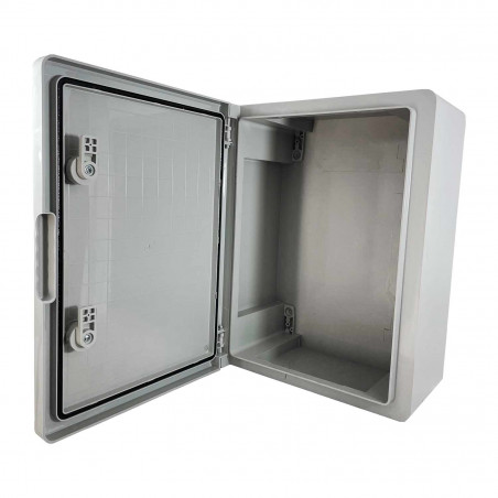 ABS403017 IDE Coffret ABS étanche IP54 400X300X170 Porte opaque - avec plaque de montage